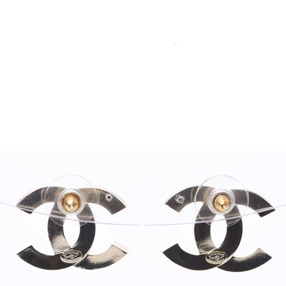 Chanel Crystal CC Earrings Light Gold 4 of 5