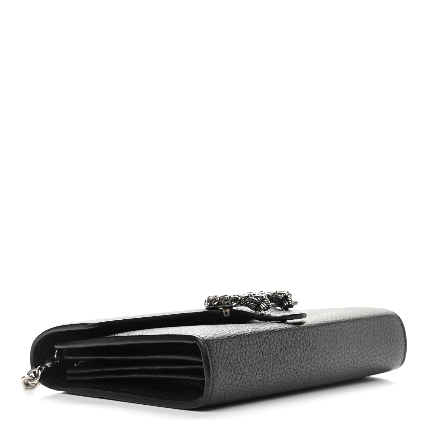 Gucci Calfskin Mini Dionysus Chain Wallet Black 4 of 10