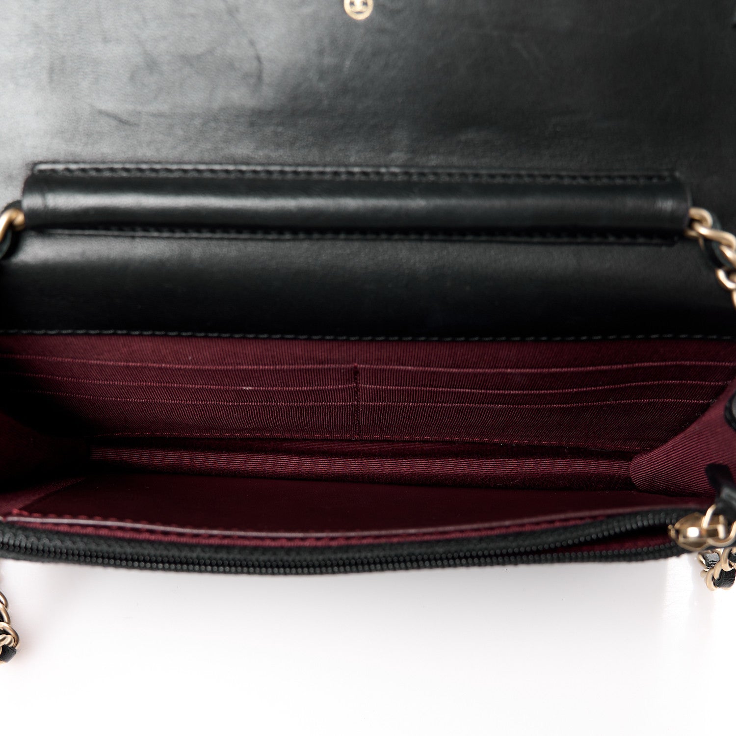 Chanel Lambskin Quilted Wallet On Chain WOC Black 5 of 11