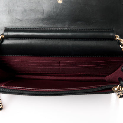 Chanel Lambskin Quilted Wallet On Chain WOC Black 5 of 11