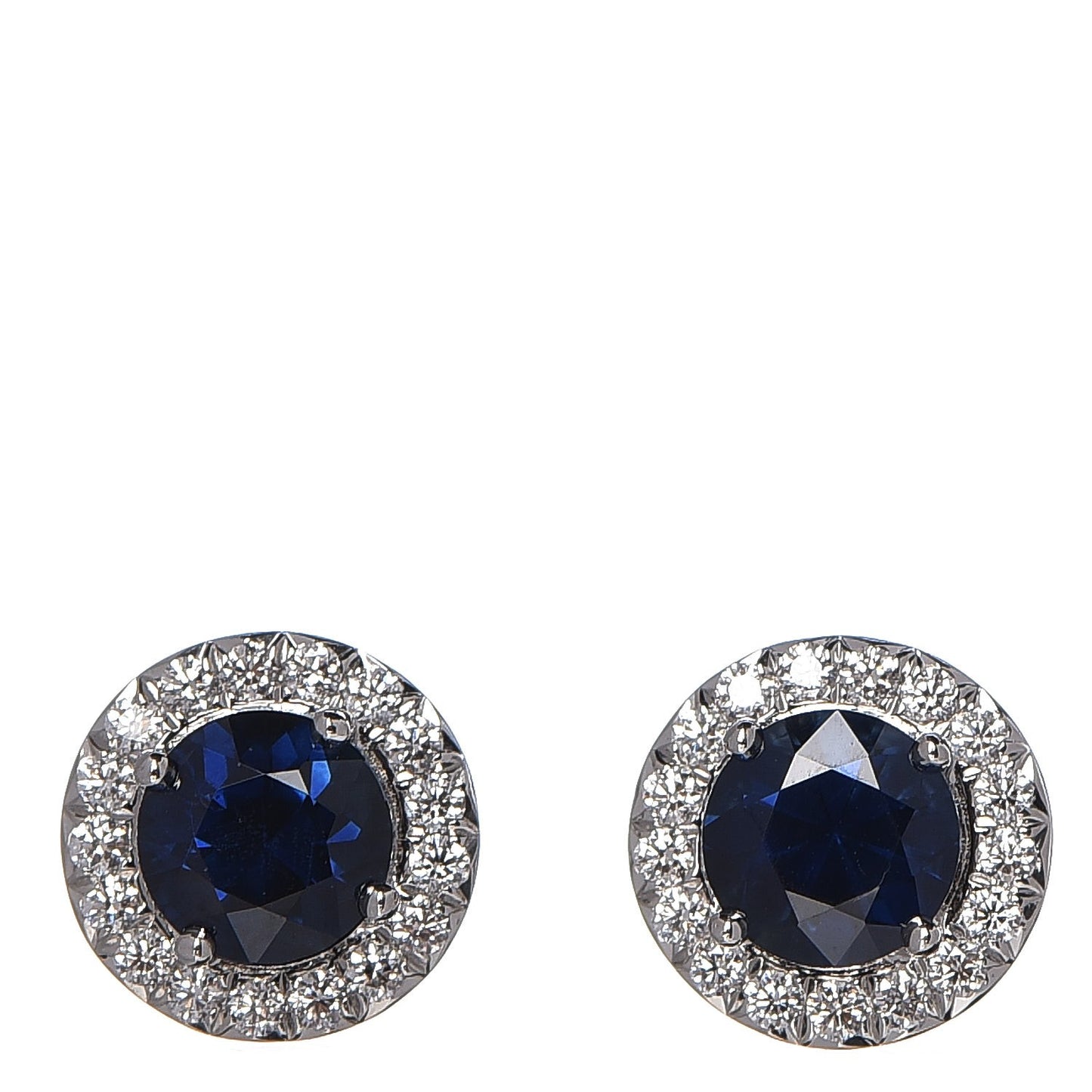 Platinum Diamond Sapphire Soleste Earrings