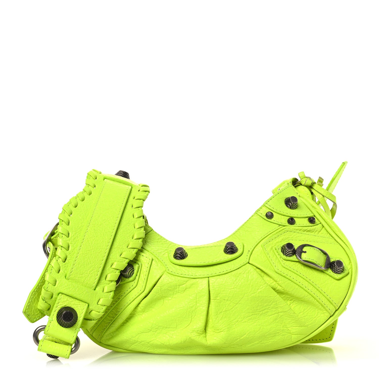Balenciaga Agneau Arena Le Cagole Shoulder Bag XS Fluo Yellow 1 of 13