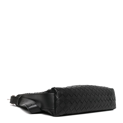 Bottega Veneta Deerskin Intrecciato Small Traveler Hobo Black 4 of 11