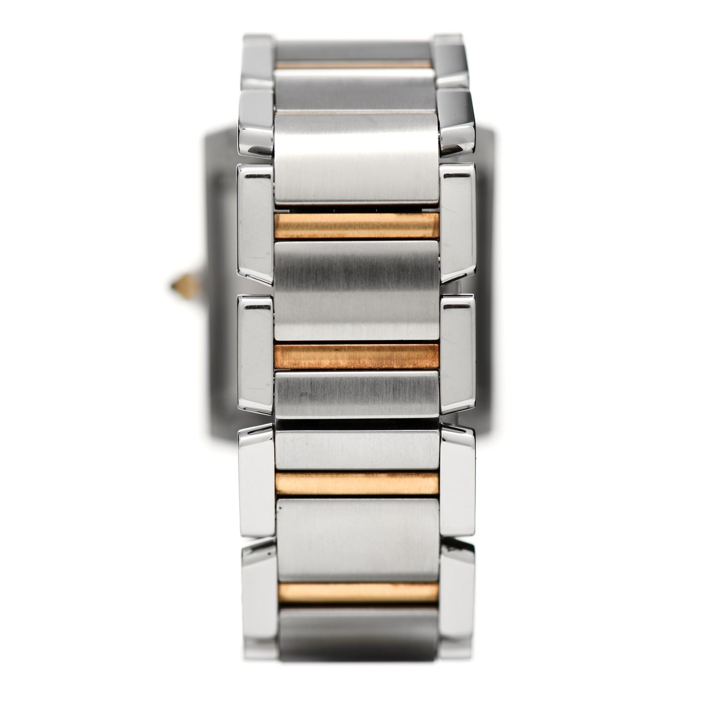 Stainless Steel 18K Yellow Gold 28mm Tank Francaise Automatic Watch