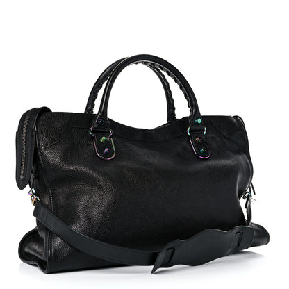 Balenciaga Chevre Iridescent Metallic Edge Hardware City Black 5 of 12