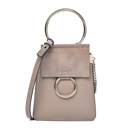 Chloe Suede Calfskin Mini Faye Bracelet Bag Motty Grey 1 of 10