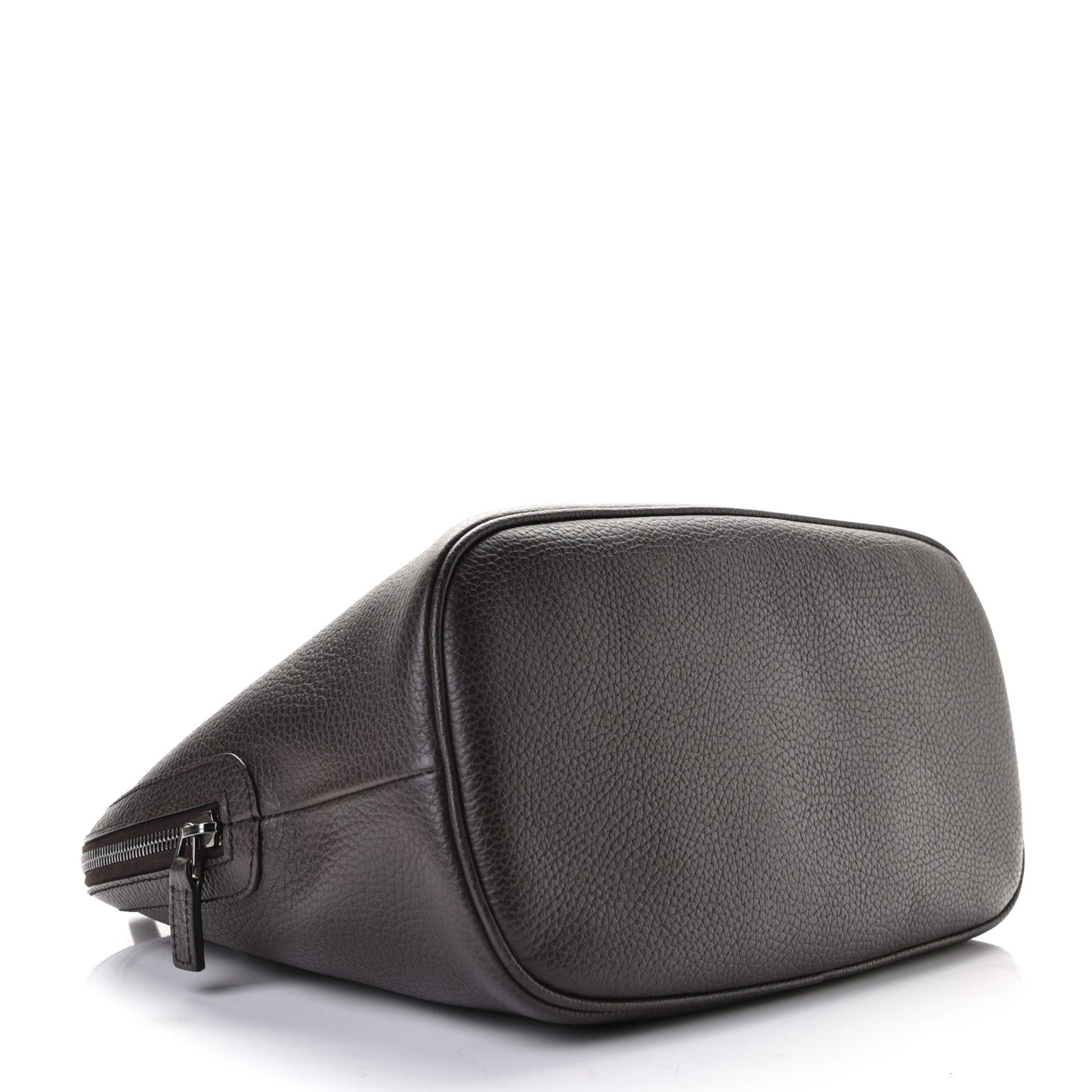 Calfskin Medium Dome Bag Dark Brown