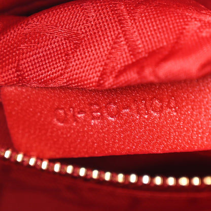 Christian Dior Metallic Lambskin Cannage Mini Lady Dior Red 7 of 10