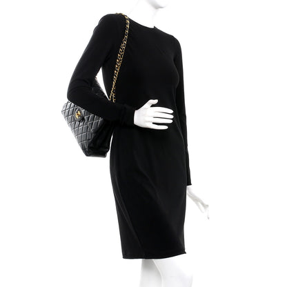 Chanel Lambskin Double Sided Jumbo Flap Black 2 of 8