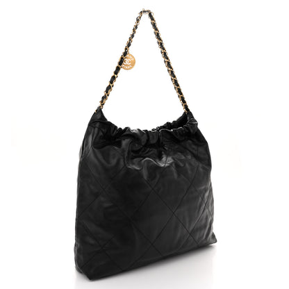 Chanel Shiny Calfskin Quilted Chanel 22 Black 4 of 12