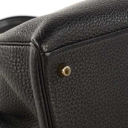 Hermes Taurillon Clemence Kelly Retourne 35 Black 6 of 23
