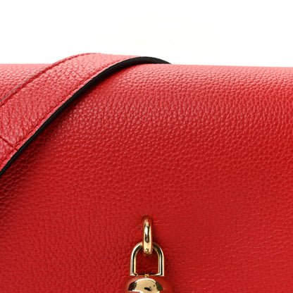 Alexander McQueen Grained Calfskin Padlock Crossbody Bag Red 7 of 9