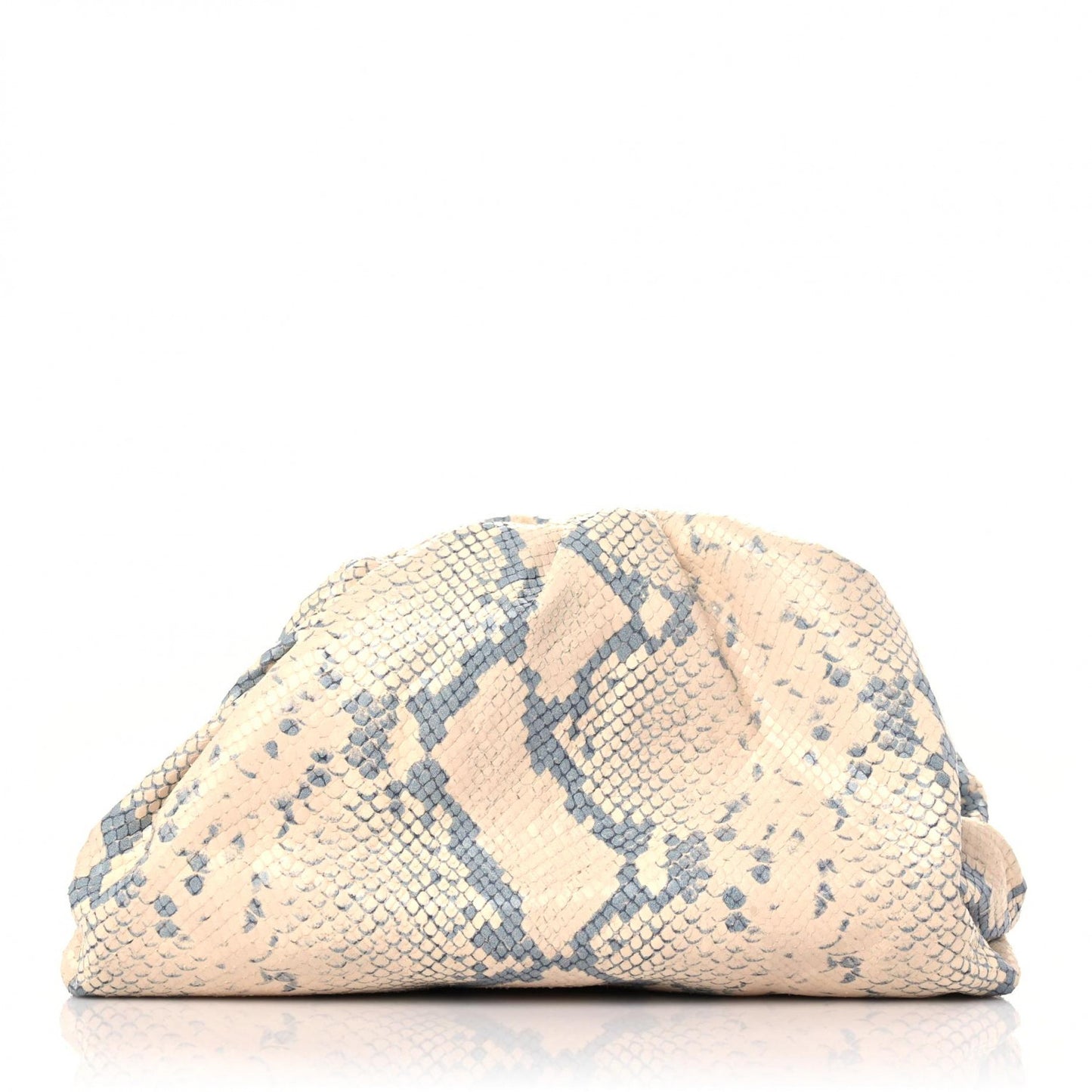 Goatskin Python Embossed Teen Pouch Cantaloupe