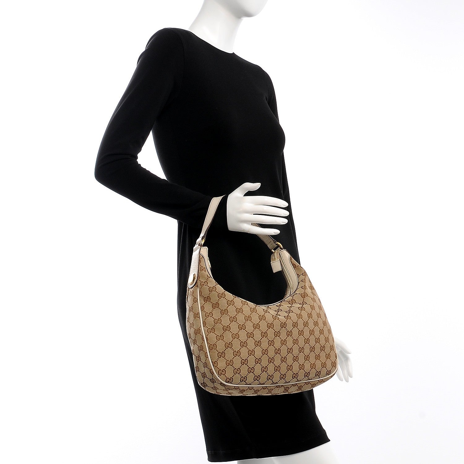 Gucci Monogram Medium Charmy Hobo Off White 2 of 12