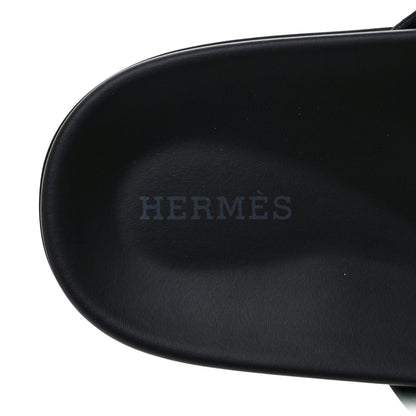 Hermes Calfskin Womens Chypre Sandals 39.5 Black 7 of 9