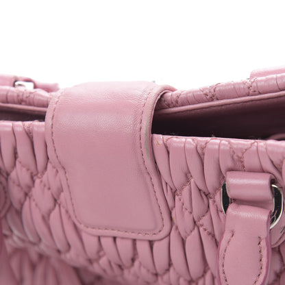 Miu Miu Nappa Matelasse Crystal Top Handle Rosa 14 of 14