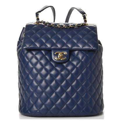 Chanel Calfskin Quilted Large Urban Spirit Backpack Navy 1 of 8