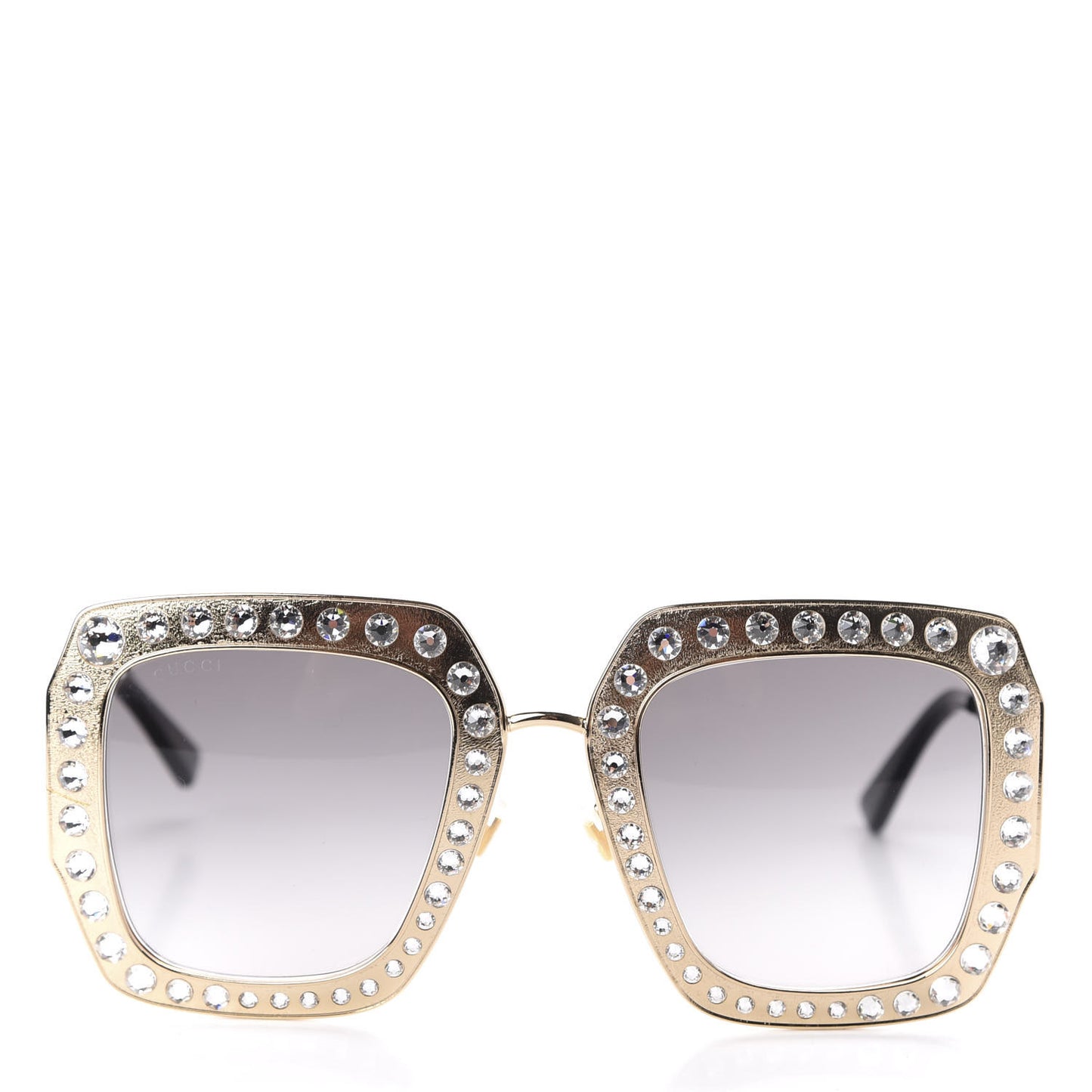 Metal Acetate Crystal Oversize GG0115S Sunglasses Gold