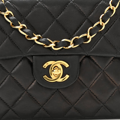 Chanel Lambskin Quilted Mini Square Flap Black 8 of 10
