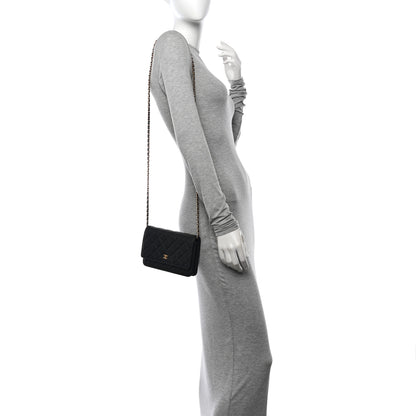 Chanel Caviar Quilted Wallet On Chain WOC Black 2 of 12