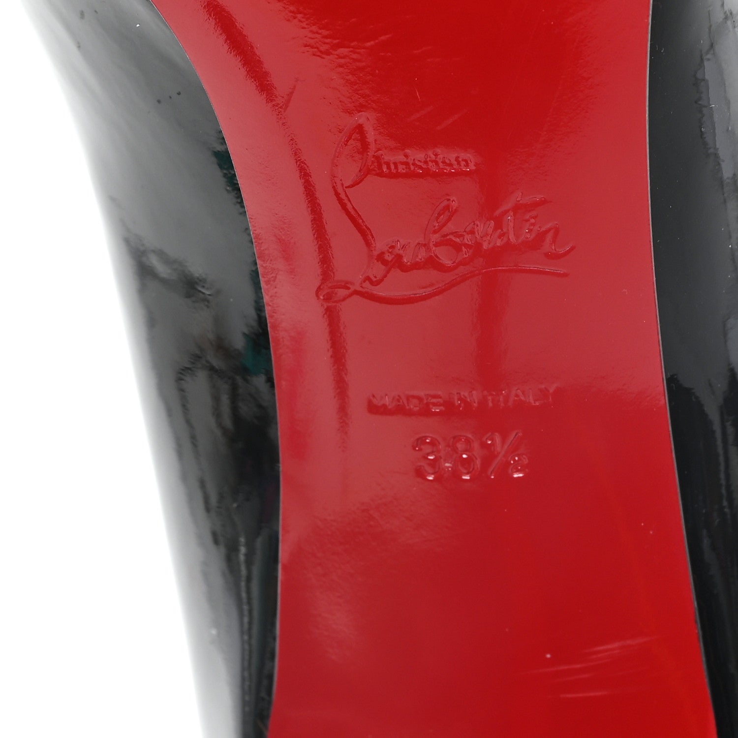 Christian Louboutin Patent Dolly 85 Pumps 38.5 Black 7 of 9