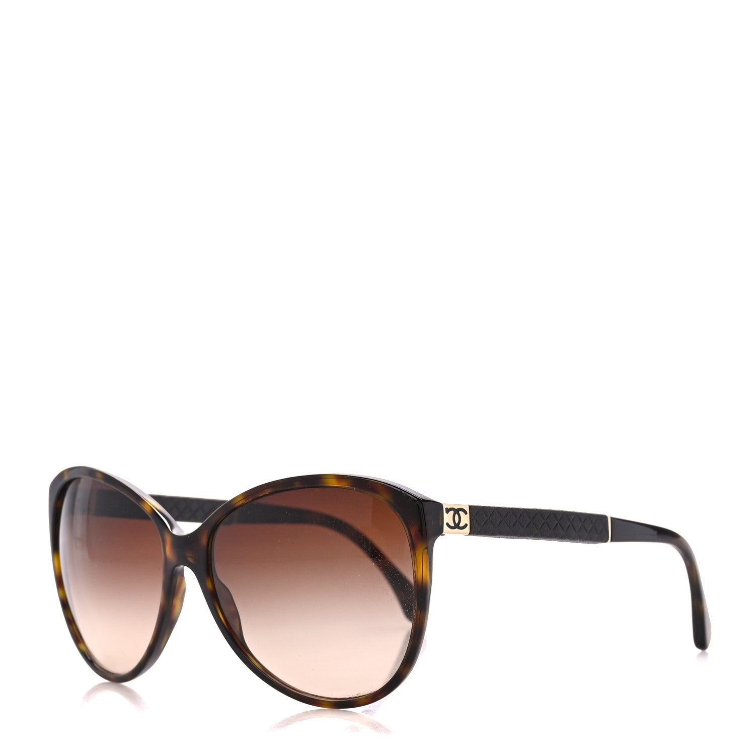 Chanel Acetate Quilted CC Sunglasses 5225-Q Tortoise 1 of 8