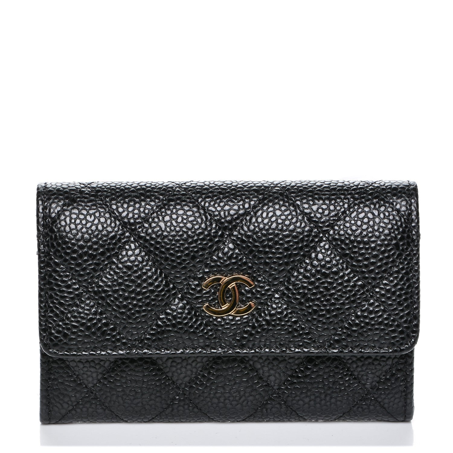 Chanel Caviar Quilted Flap Card Holder Black 1 of 8