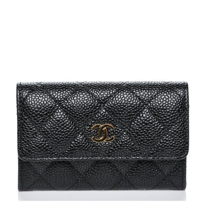 Chanel Caviar Quilted Flap Card Holder Black 1 of 8