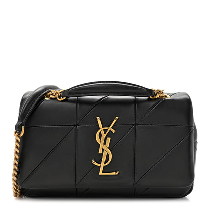 Saint Laurent Lambskin Patchwork Monogram Small Jamie Black 1 of 11