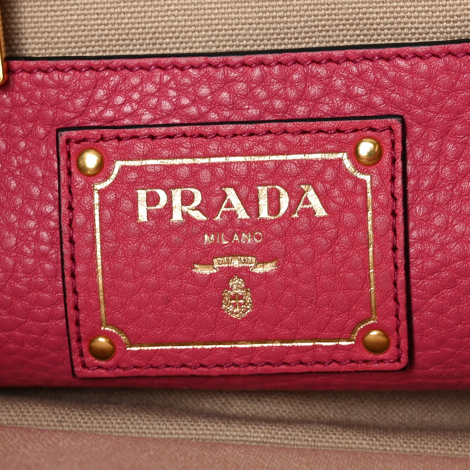 Prada Vitello Daino Shopping Tote Peonia 6 of 10