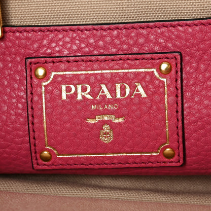 Prada Vitello Daino Shopping Tote Peonia 6 of 10