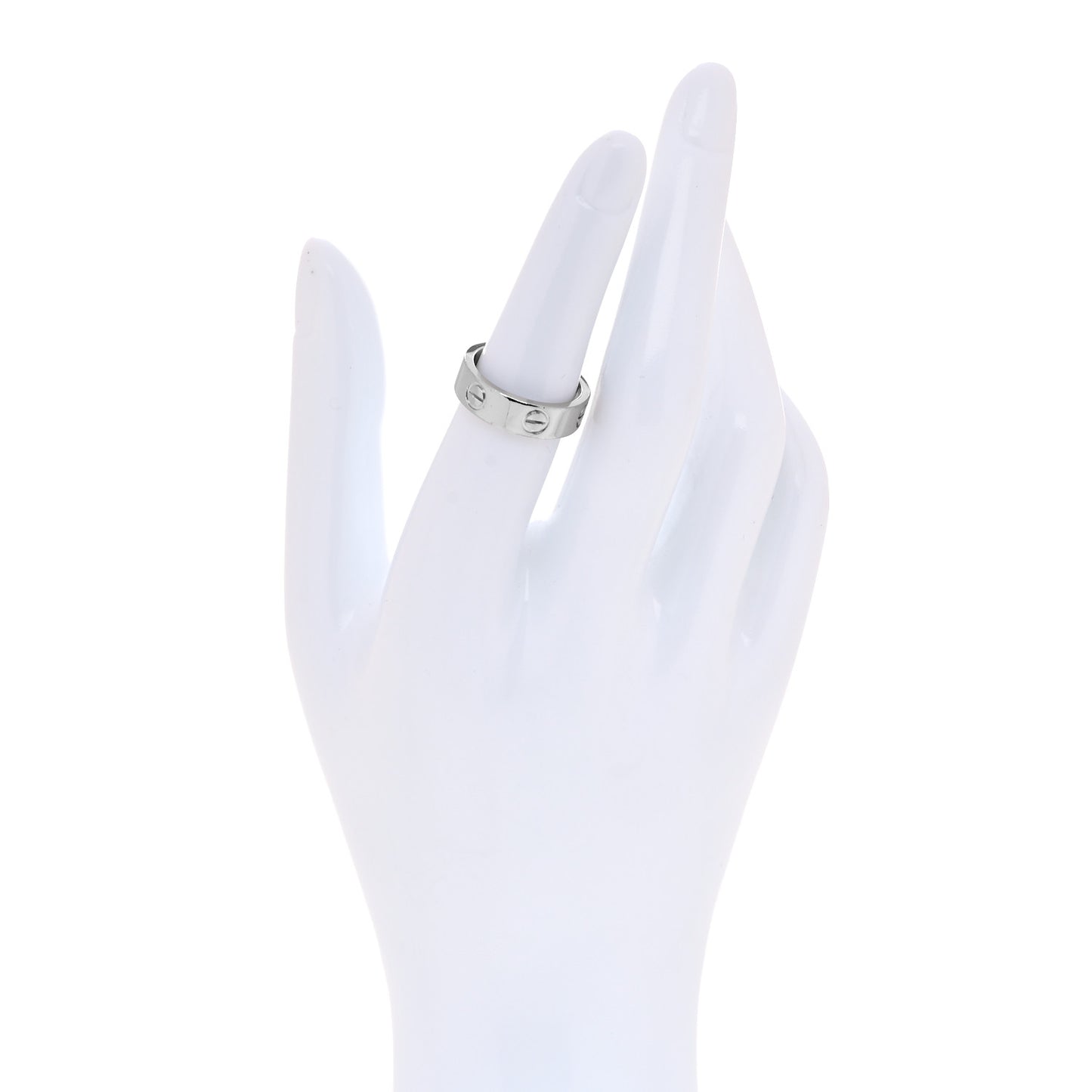 18K White Gold 5.5mm LOVE Ring 52 6