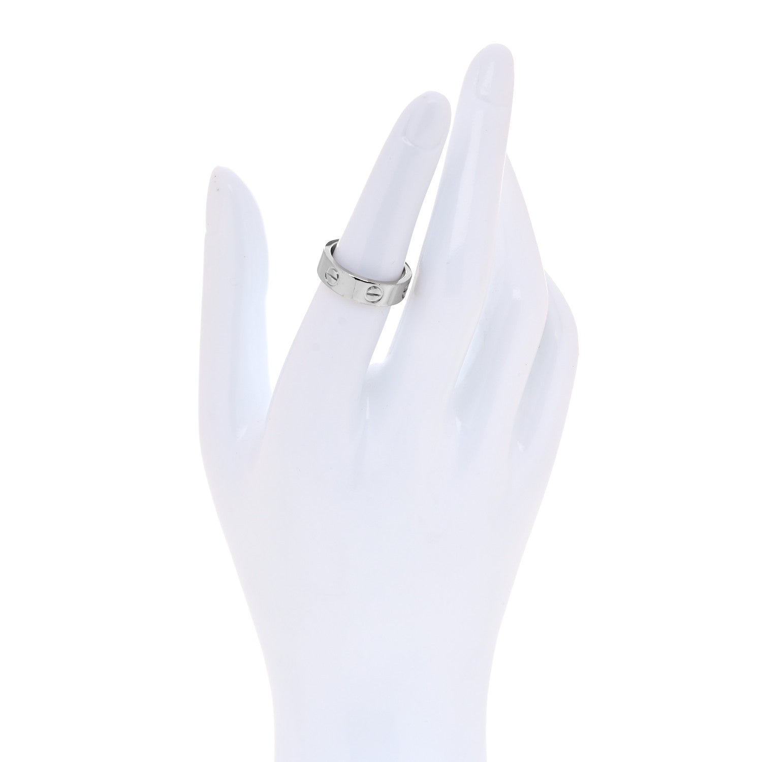 Cartier 18K White Gold 5.5mm LOVE Ring 52 6 2 of 5