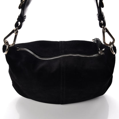 Prada Scamosciato Suede Hobo Black 9 of 13