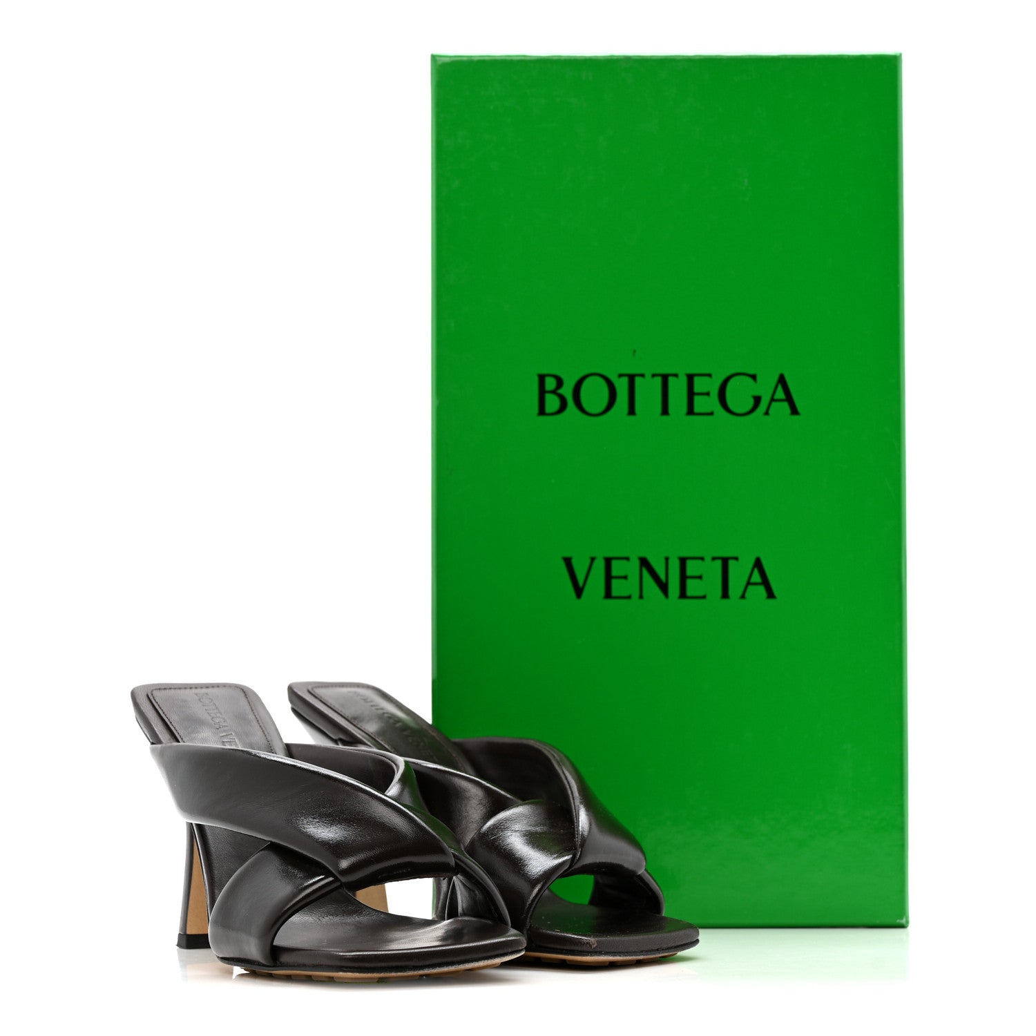 Bottega Veneta Shiny Calfskin Riva 90mm Mule Sandals 35 Fondant 12 of 12