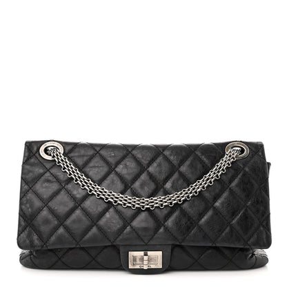 Chanel Metallic Aged Calfskin Quilted 2.55 Reissue 228 Flap Black 1 of 10