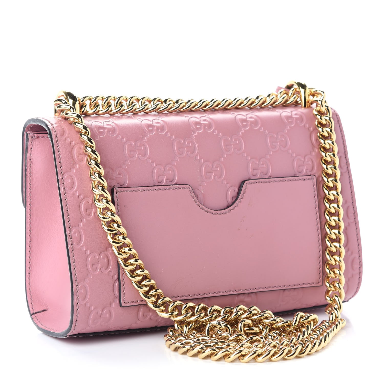 Gucci Guccissima Small Padlock Shoulder Bag Rose Baby Candy 2 of 9
