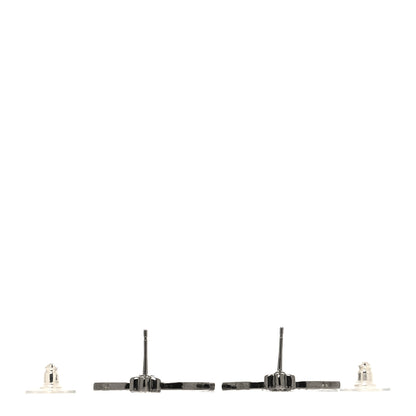 Chanel Ruthenium Crystal Star CC Drop Earrings 3 of 5