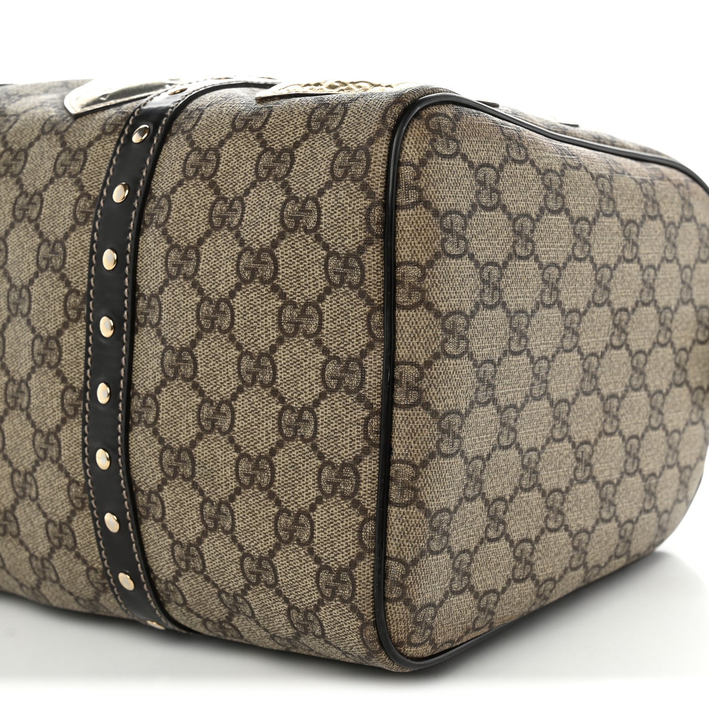 Monogram Guccissima Hearts Studded Medium Joy Boston Dark Brown