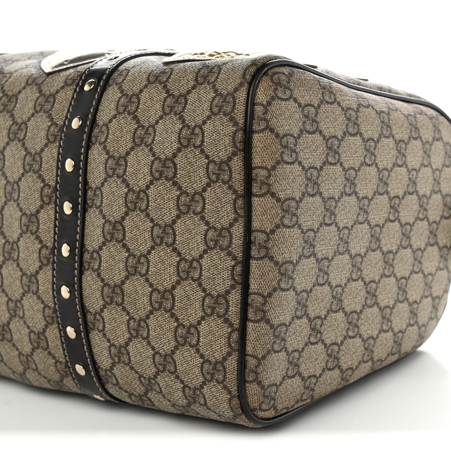 Gucci Monogram Guccissima Hearts Studded Medium Joy Boston Dark Brown 9 of 9