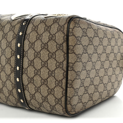 Gucci Monogram Guccissima Hearts Studded Medium Joy Boston Dark Brown 9 of 9