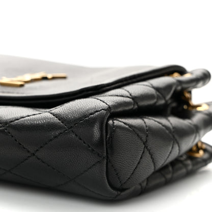 Saint Laurent Lambskin Quilted Monogram Mini Nolita Black 9 of 12