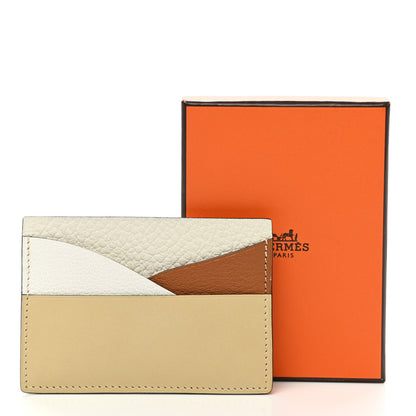 Hermes Sombrero Togo Chevre Mysore Historie Naturelle Petit H Card Holder Nata Gold 8 of 8
