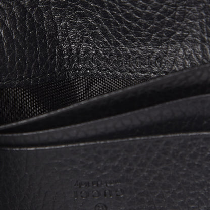 Gucci Pebbled Calfskin GG Marmont Card Case Black 7 of 8