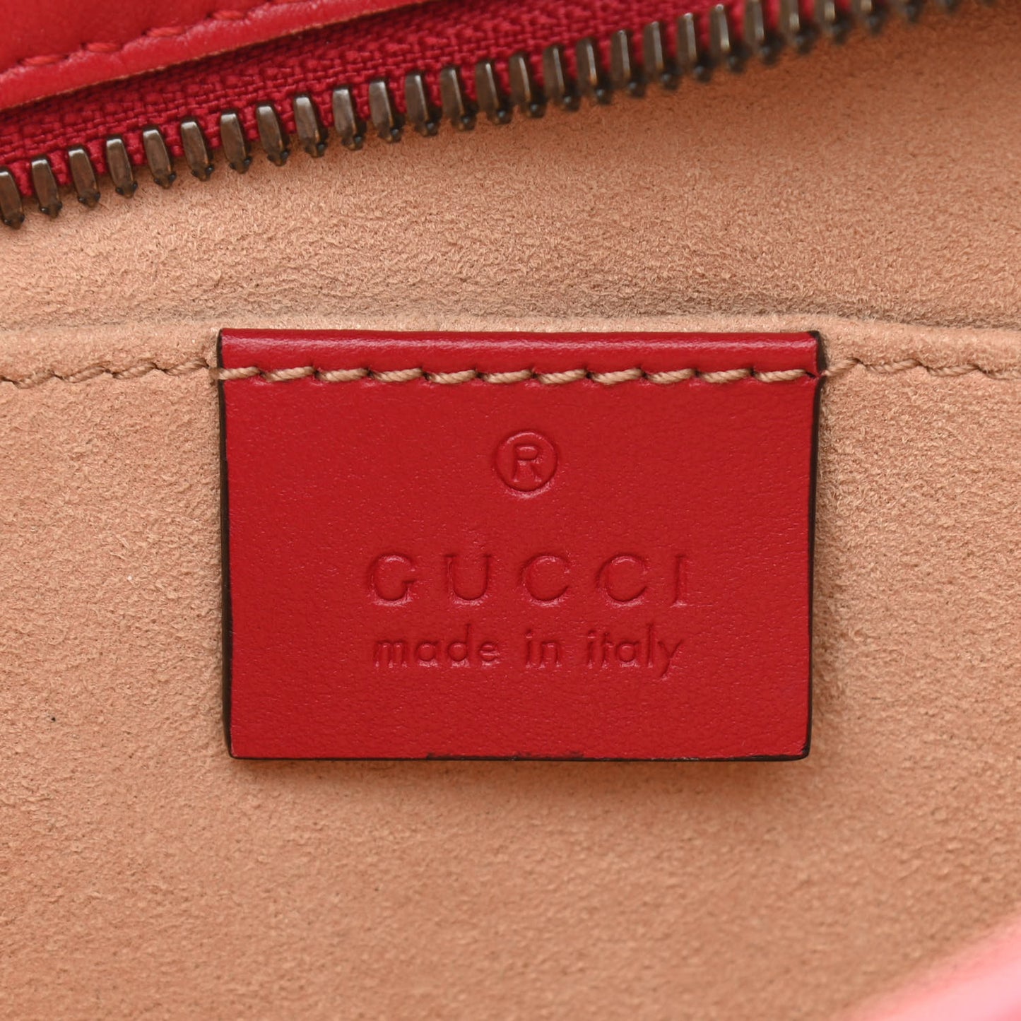 Calfskin Matelasse Small GG Marmont Chain Shoulder Bag Hibiscus Red