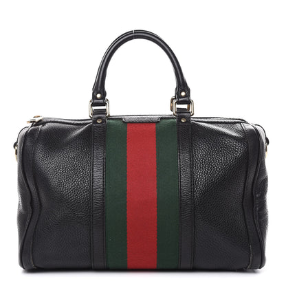 Gucci Calfskin Vintage Web Medium Boston Black 1 of 21