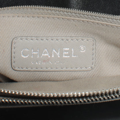 Chanel Aged Calfskin Quilted Be CC Tote Black 6 of 10