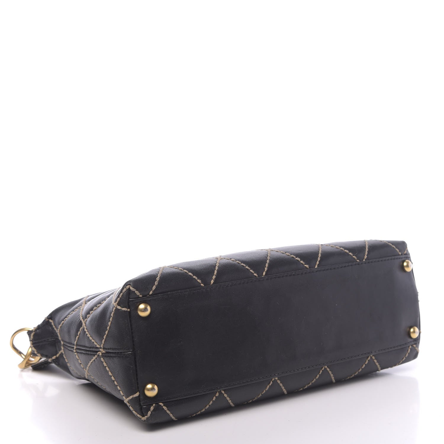 Chanel Calfskin Wild Stitch Hobo Black 4 of 15