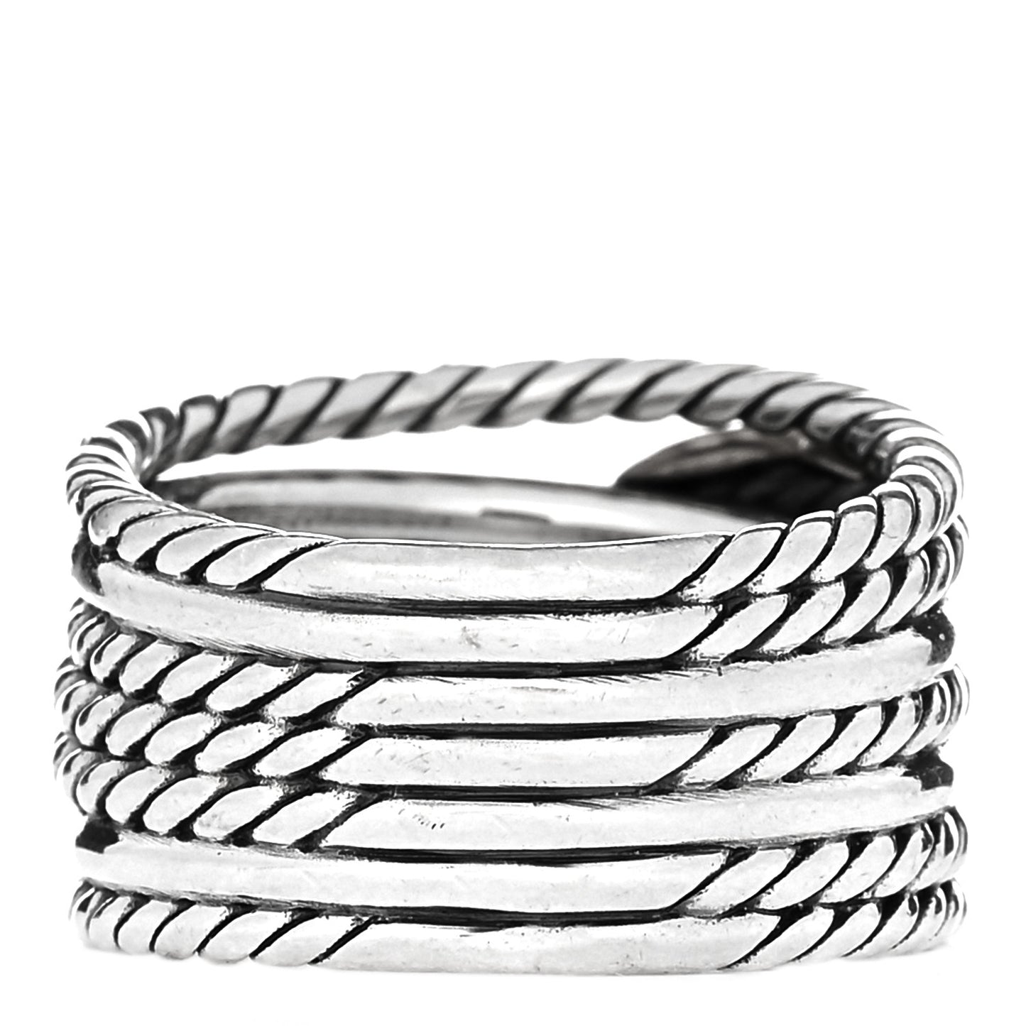 Sterling Silver 18K Yellow Gold Double X Crossover Ring 52 6