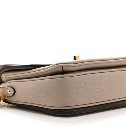 Louis Vuitton Grained Calfskin Lockme Oxford Greige 8 of 9